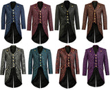 Men's Fashion Brocade Gothic Morning Jacket Tailcoat Steampunk Victorian Jacket