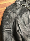 Ladies Black Slim Fit Biker Sheep Leather Moto Leather Classic Leather Jacket