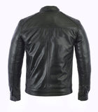 Men's Fashion Real Leather lambskin Leather Biker Style Motorcycle Jacket