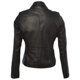 Women's Black Sheep Leather Slim Fit Blazer Jacket