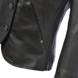 Women's Black Sheep Leather Slim Fit Blazer Jacket