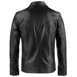 Men's Slim Fit Black Leather Biker Jacket