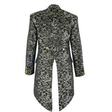 Men's Fashion Brocade Gothic Morning Jacket Tailcoat Steampunk Victorian Jacket