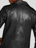 Men's Real Leather Slim Fit Black Biker Jacket