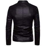 Men's Slim Fit Black Leather Biker Jacket