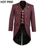 Men's Fashion Brocade Gothic Morning Jacket Tailcoat Steampunk Victorian Jacket