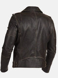 Men's Real Leather Black Vintage Distressed Biker Jacket