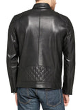 Men's Black Leather Motorbike Jacket