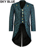 Men's Fashion Brocade Gothic Morning Jacket Tailcoat Steampunk Victorian Jacket