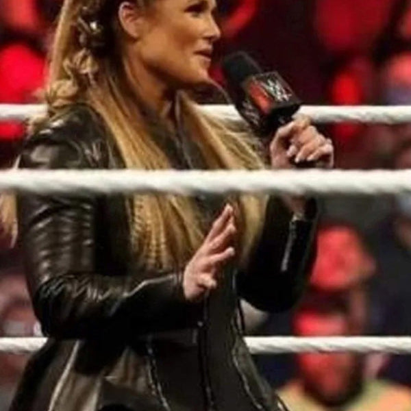 WWE Raw Beth Phoenix Black Real Leather Jacket