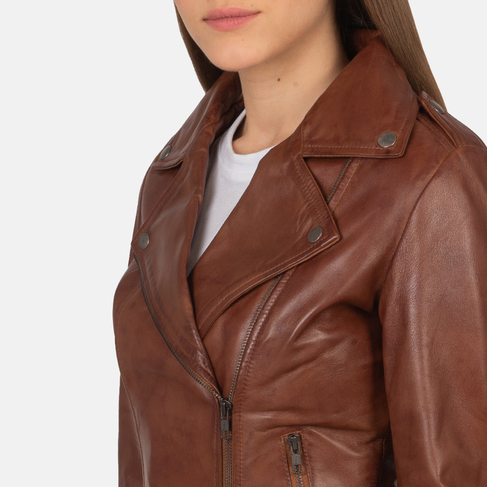 Waxed biker cheap jacket womens