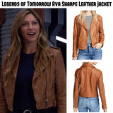 Jes Macallan Brown Leather Biker Jacket