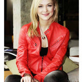 Linda Hasse Red Sheep Leather Jacket