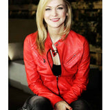 Linda Hasse Red Sheep Leather Jacket