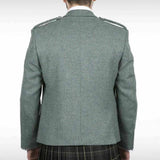 LOVAT GREEN Scottish Argyle Kilt Jacket & Vest Pure Wool Men's Wedding Jacket