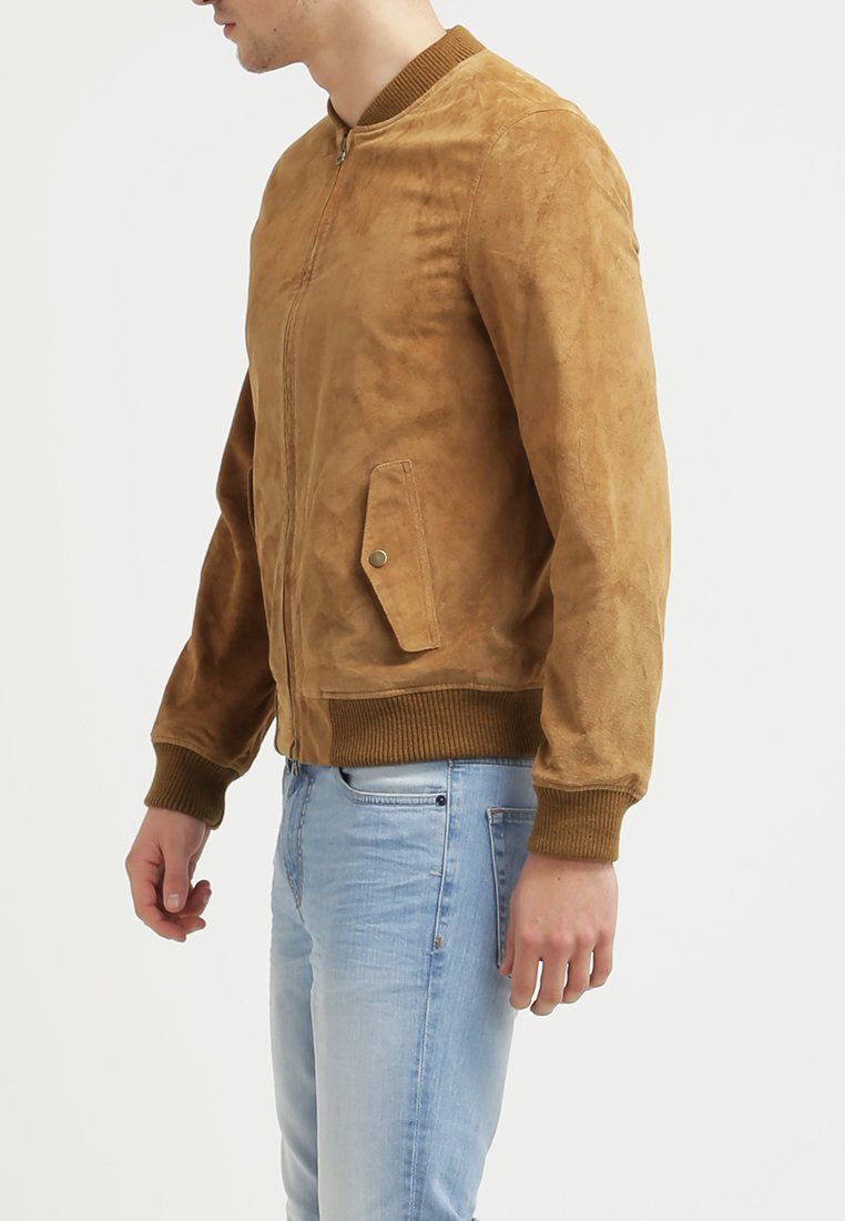 Slim suede moto bomber on sale jacket