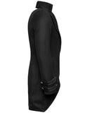 Men's Fashion Gothic Morning Jacket Tailcoat Black Steampunk Victorian Jacket