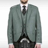 LOVAT GREEN Scottish Argyle Kilt Jacket & Vest Pure Wool Men's Wedding Jacket