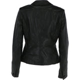 Women's Black Sheep Leather Slim Fit Blazer Jacket