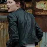 Double Tap Emma Stone Biker Leather Jacket